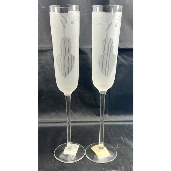 Bridget Dobson Nose to Nose Champagne Glasses. Lot of 2. - Picture 4 of 10
